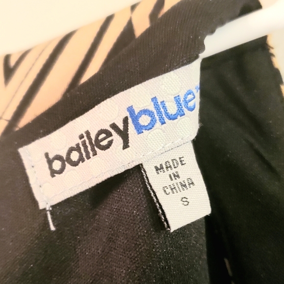 Bailey Blue Patterned Midi Zippered Back Dress (S) - Picture 7 of 8